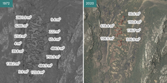 Analyse av flyfoto viser at volumet på palsene i Ferdesmyra i Sør-Varanger i Finnmark har blitt hele 93 % mindre siden 1970-tallet frem til 2020.