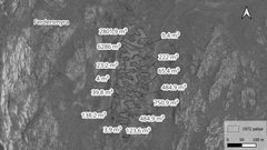 Analyse av volum på palsmyra Ferdesmyra i Sør-Varanger i 1972