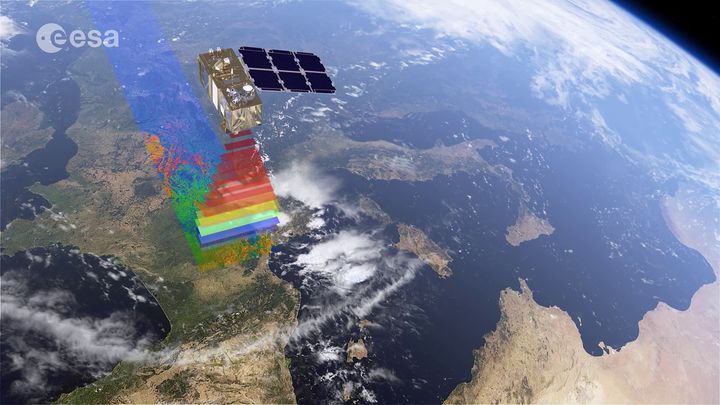 ESA-satelitt over Middelhavet