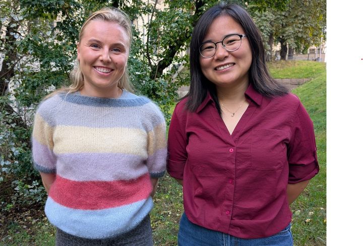 Portrettfoto halvfigur av Viktoria Sandboe og Yi Chang.