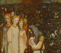 Kai Fjell, Det gode seirer, 1943. Privat eie. Foto: Thomas Widerberg / Blaafarveværket © Kai Fjell, BONO, Oslo 2026