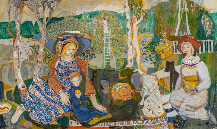 Kai Fjell, Søstrene, 1939. Privat eie. Foto: Foto: Morten Henden Aamot. © Kai Fjell, BONO, Oslo 2026