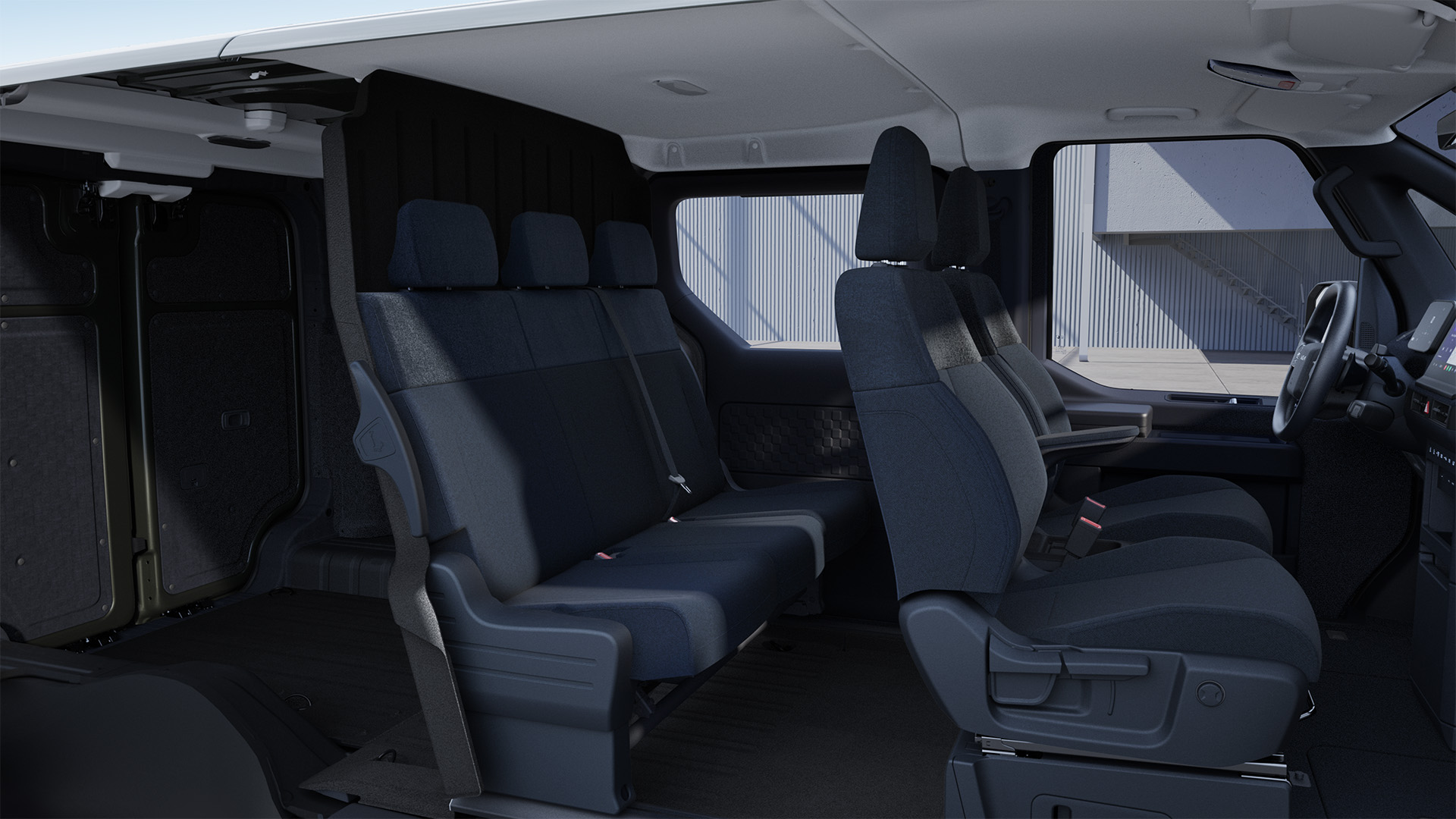 Two in one. Kia PV5 Crew Van: fra toseters varebil til femseters mannskapsbil med ett enkelt grep