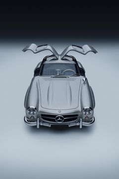 Mercedes-Benz 300 SL "Gullwing" (W 198) ble produsert fra 1954 til 1957.
