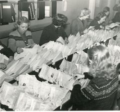 Fra Hovedkartoteket ved det norske flyktningekontor i Stockholm, 19. mars 1945.