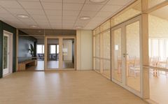 Illustrasjon fra innsiden av bygget