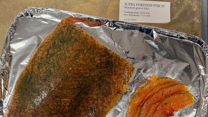 Denne gravlaksen fra Sotra Fiskeindustri vant NM-gull i klassen for gravet laks under NM i sjømat