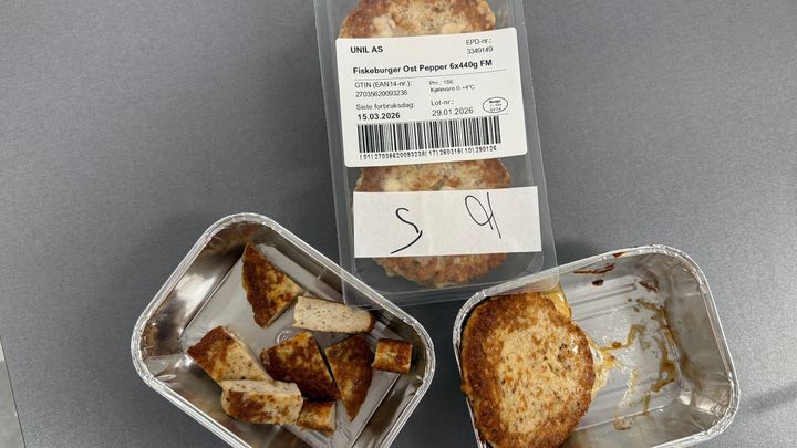 Denne fiskeburgeren med ost, produsert av Norsk Kvalitetsmat AS, vant NM-gull i klassen for osteburger/industriprodukter