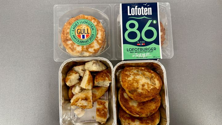 Lofotprodukt AS tok hjem NM-gullet for denne fiskeburgeren under NM i sjømat.