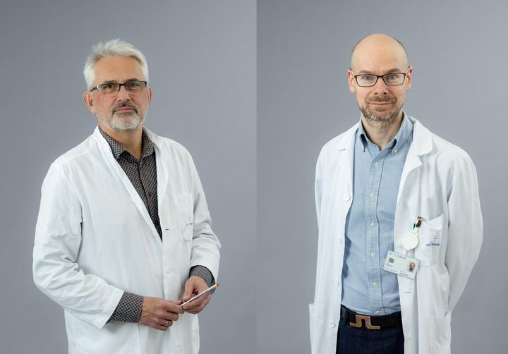 Professorene Kjell-Morten Myhr og Øivind Torkildsen leder det EU-finansierte prosjektet som skal studere koblingen mellom Epstein Barr-viruset og MS.
