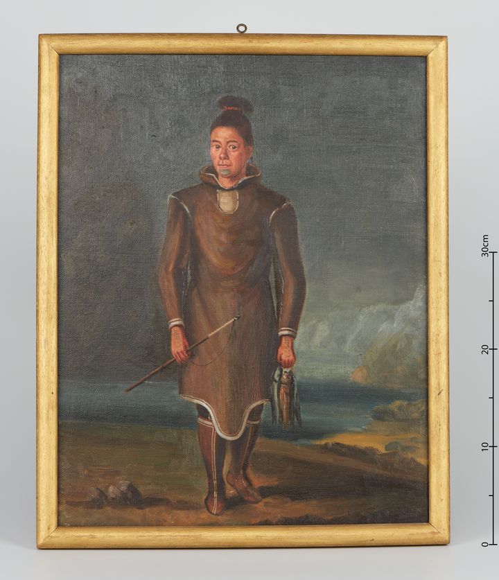 Portrett av Maria fra Paamiut, malt av den kjente rokokkomaleren Mathias Blumenthal i 1747.