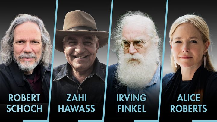 Robert Schoch, Zahi Hawass, Irving Finkel og Alice Roberts vil delta under Holbergdebatten 2026. (Foto: Catherine Ulissey, Eduardo Ruiz, Travis Elborough, Milla Lewis).