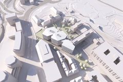 UiB Realfaghøyden sett i fugleperspektiv.