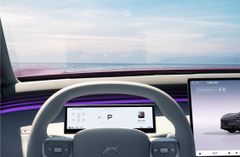 Headup display er standard på den nye modellen fra XPENG.