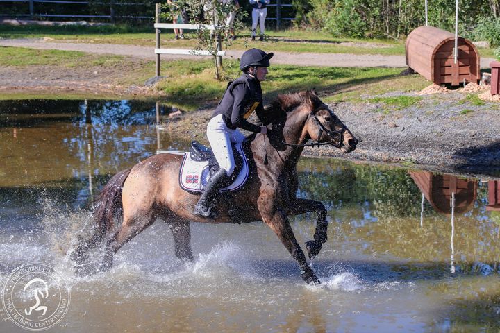 I fjor tok hun sølv - i år ble det individuelt gull i Nordisk Baltisk mesterskap i feltritt ponni på Dina Fladeby og ponnien Shadow.