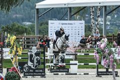 Ingrid Sandhei Bjørklund med hesten Palousy van het Exelhof var feilfrie på hinder gjennom hele mesterskapet.