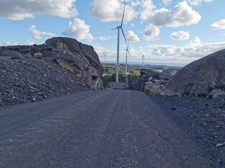 Fra vindkraftanlegget ved Bjerkrheim.