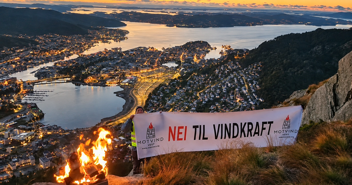 Utsikt fra Motvind Norges vardetenning på Ulriken i Bergen