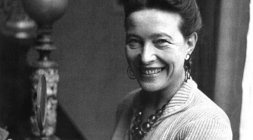Portrettfoto av Simone de Beauvoir