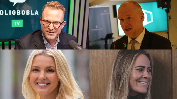 Øverste fra venste: Erik Lundesgaard (Eiendom Norge), Henning Lauridsen (Eiendom Norge), eiendomsmegler Kaja Årvik Olsen (DNB Eiendom AS, avd. Oslo Grünerløkka) og salgs- og markedssjef Lene Omenås (Pilarers Eiendom).