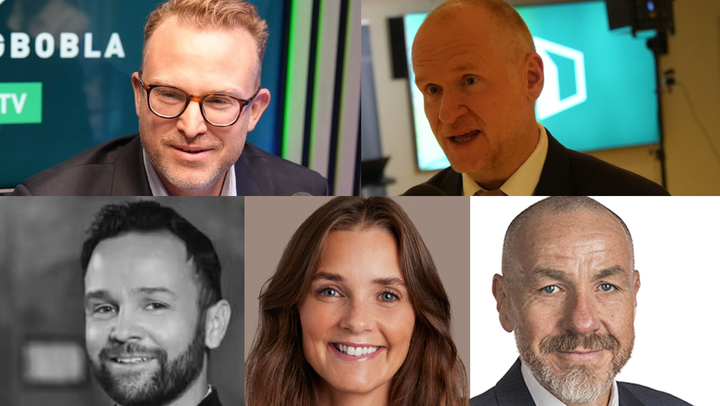 Sjef for kommunikasjon og politikk Erik Lundesgaard (Eiendom Norge), administrerende direktør Henning Lauridsen (Eiendom Norge), CEO Anders Frøystad (Spir Data), Eiendomsmegler, partner og salgsleder Helene Molle (&Partners Sagene) og eiendomsmegler og stortingsrepresentant Tom Staahle (FrP).