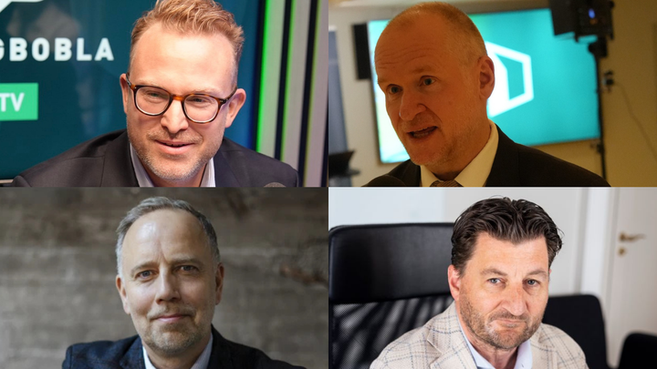 Fra øverst til venstre: Sjef for kommunikasjon og politikk Erik Lundesgaard (Eiendom Norge), administrerende direktør Henning Lauridsen i (Eiendom Norge),  administrerende direktør Christian Vammervold Dreyer (Usbl) og salg- og markedsdirektør Geir Skogheim (Utleiemegleren).