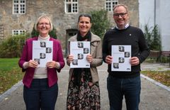 Fra venstre: Nora Stene, religionsviter ved IKOS (UiO), Åse Skrøvset, bransjeleder i Virke gravferd og Niels Fredrik Skarre, assisterende generalsekretær i STL
