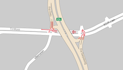 Slik er det nye kjøremønsteret fra E6 og i Patterødkrysset. (llustrasjon: Statens vegvesen)