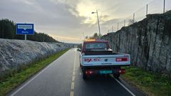 Når Vegvesenet sine entreprenørar parkerer på og ved gang- og sykkelvegar i Stavanger-området, er det fordi har har ein jobb å gjere, til beste for dei mjuke trafikantane. Foto: Risa AS