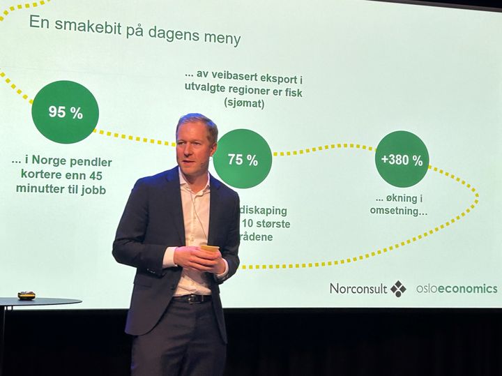 Jon-Kristian Hovland fra Oslo Economics legger fram rapporten