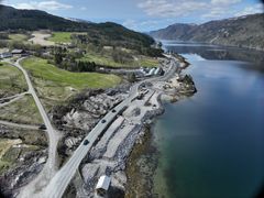 Ny E39 under byging ved Haukvika