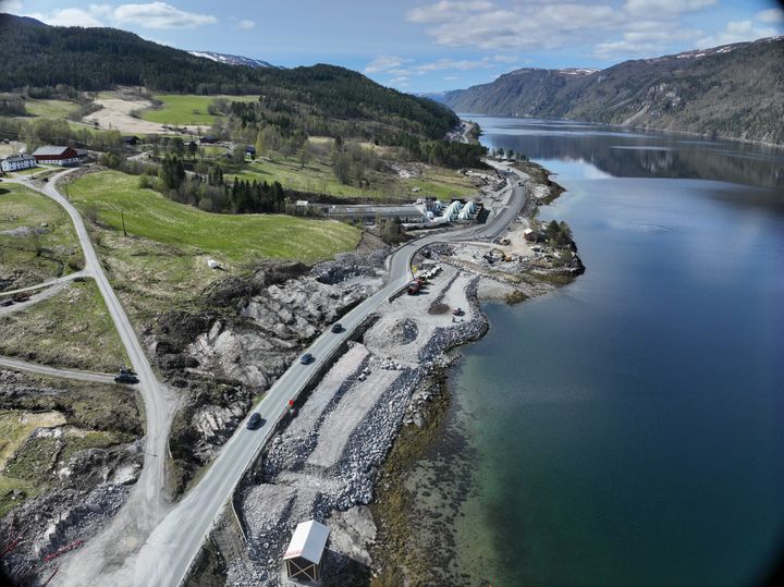 Ny E39 under byging ved Haukvika