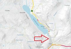 Jobben finn stad i Osgjelet på rv. 13 mellom Vinje og Myrkdalen. Kart: Statens vegvesen