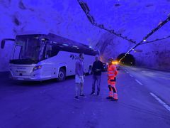 Sølvguttene hadde konsert i Lærdalstunnelen.
