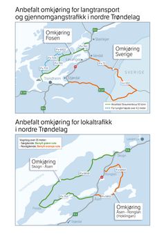 Anbefalte omkjøringsveger etter raset på E6 i Levanger.