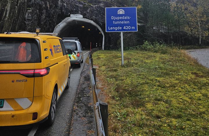 Statens vegvesen fortset utbetringa av rv.13 i Suldal. No står Djupedalstunnelen for tur. Foto: Statens vegvesen