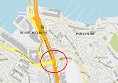 E39 Danmarksplass i Bergen. Illustrasjon: Statens vegvesen