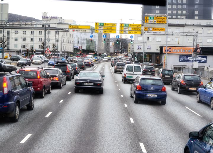 E39 Danmarksplass i Bergen. Foto: Knut Opeide, Statens vegvesen
