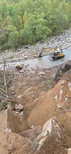 Frå skredsikringa av rv. 13 i Ryfylke, frå Nesvik og oppover. Foto: Mesta