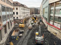 Bilde av inngangen mot Vaterlandstunnelen.