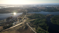 Illustrasjonen viser foreslått kryss ved Slåttevik, sør i Tysvær kommune. Til venstre i bildet sees dagens E39 retning Karmøy og Haugesund.