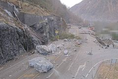 Rasstaden på E134, sett vestover.