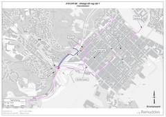 Den eksisterende gang- og sykkelvegen stenges i området ved Arkivet som følge av anleggsarbeidene, og all ferdsel vil fra dette tidspunktet bli ledet ned til Havnegata.