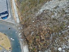 E134 Fjæra i Etne etter vellukka sprenging fredag. Foto: Emil Solbakken, Statens vegvesen