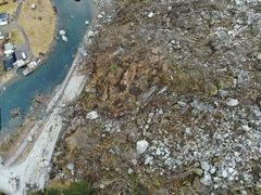 E134 Fjæra i Etne etter vellukka sprenging fredag. Foto: Emil Solbakken, Statens vegvesen