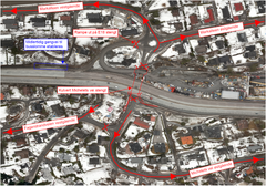 Oversikt over området der det skal arbeides.