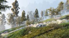 Illustrasjon av kunstverket Vardafletta, et ti meter langt stedtilpasset kunstverk hugget ut i fjellet og formet som en flette.