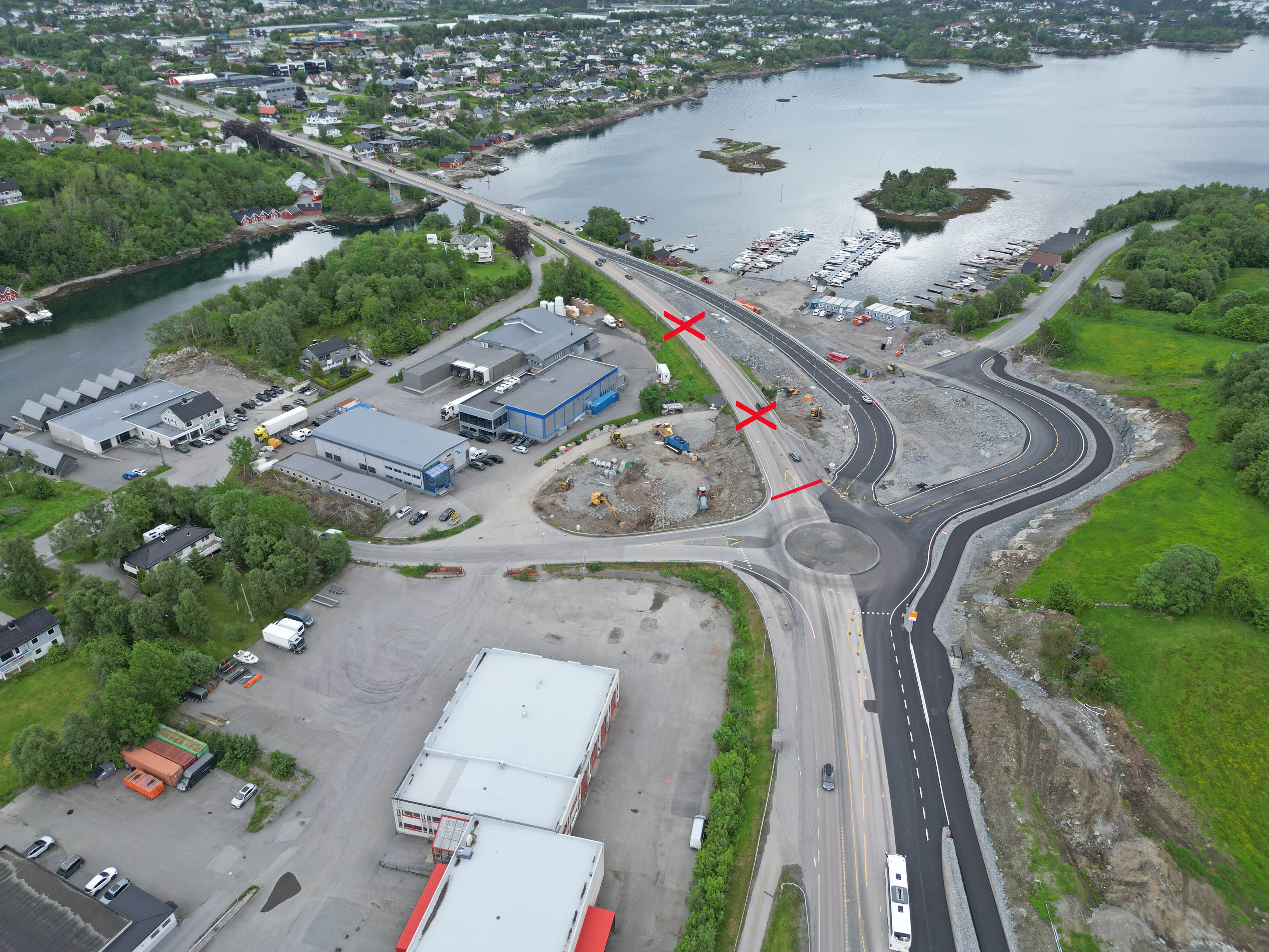 Legg om trafikken på E39 sør for Vegsundbrua