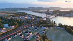 Statens vegvesen har sendt forslag til reguleringsplan for rv. 22 Glommakryssing til Lillestrøm kommune. Slik vil det nye vegsystemet se ut fra østsiden.