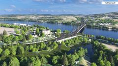 En stor rundkjøring skal fordele trafikken fra Lillestrøm-siden mot jernbanestasjonen og Fetsund lenser.